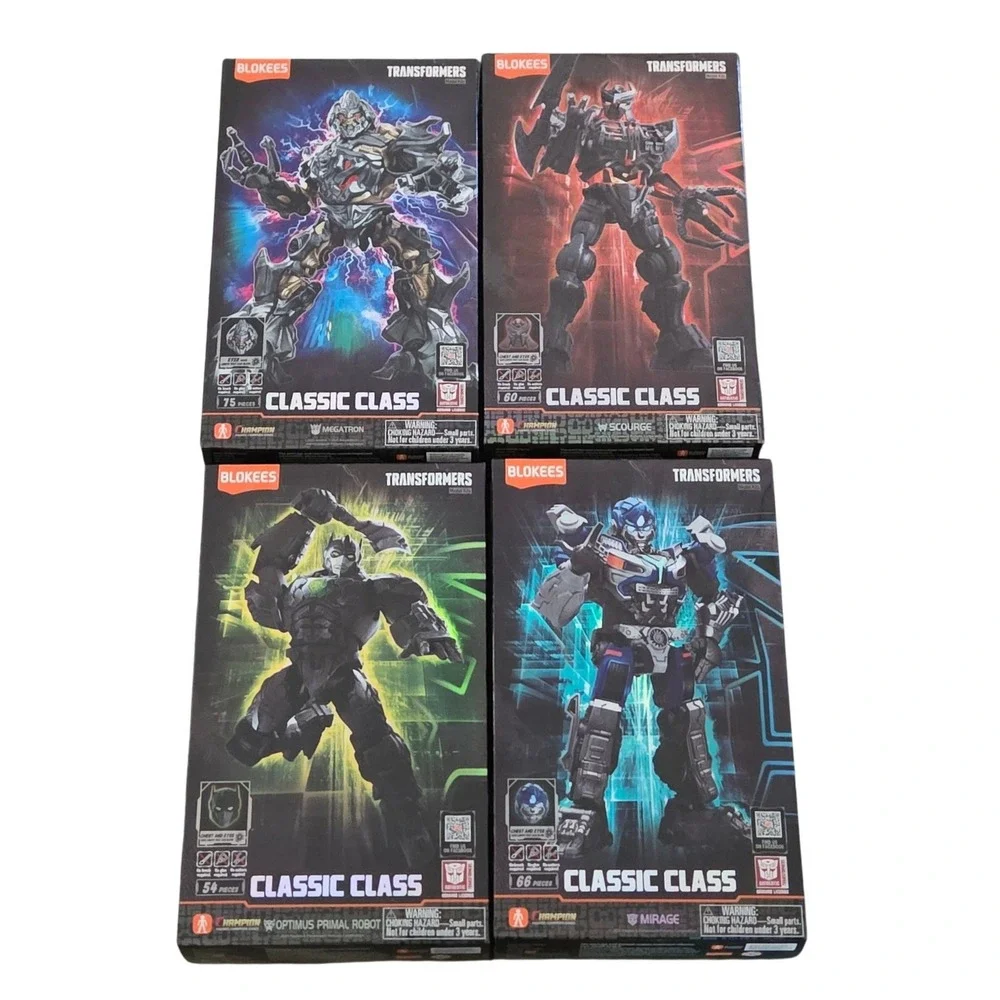 Blokees Transformers Classic Class Model Kit Set Optimus Primal Mirage Megatron
